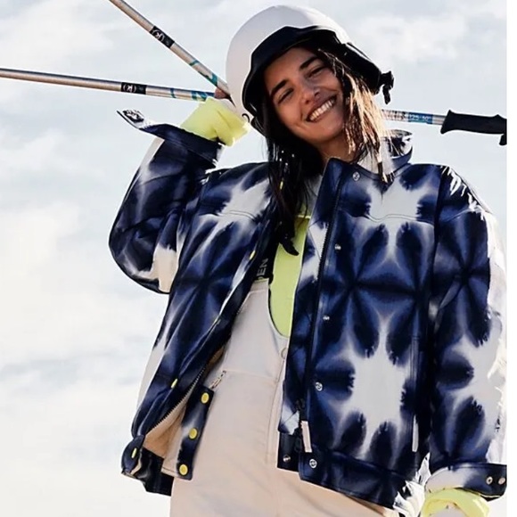 Free People FP Movement Bunny Slope Printed Puffer Jacket - Picture 1 of 14